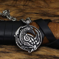 Collier corbeau d'Odin | Acier inoxydable