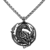 Collier corbeau d'Odin | Acier inoxydable