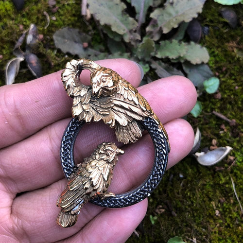 Collier Collier corbeaux messagers d'Odin en acier inoxydable - Odins Hall