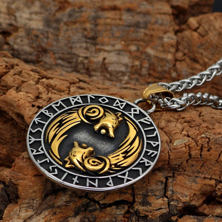 Collier Geri et Freki - Loups d'Odin