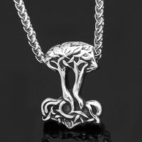 Collier Mjolnir en forme d'Yggdrasil