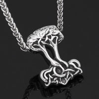 Collier Mjolnir en forme d'Yggdrasil