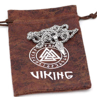 Collier pointe Valknut | Acier Inoxydable