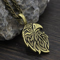 Collier tête du corbeau d'Odin