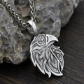 Collier tête du corbeau d'Odin