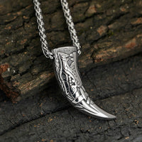 Collier viking dent de Fenrir le loup géant