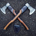 Hache Symboles Vikings Valknut et Aegishjalmur