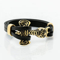 Bracelet Viking hache de guerre en cuir