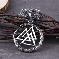 Collier Valknut avec dragon gardien des âmes