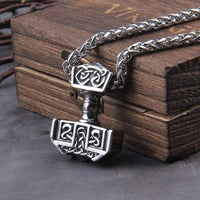 Collier Viking Marteau de Thor - Acier inoxydable