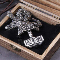 Collier Viking Marteau de Thor - Acier inoxydable