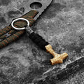 Porte-clés Viking marteau de Thor en paracorde et acier inoxydable