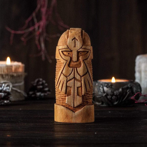 House & Decoration Thor Norse god statue, Thor wooden statue, pagan altar figure - Odins Hall